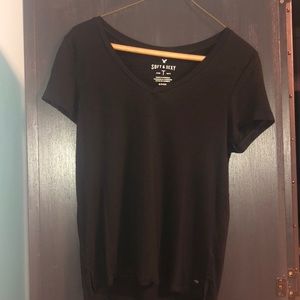 “Soft and Sexy” black V-neck